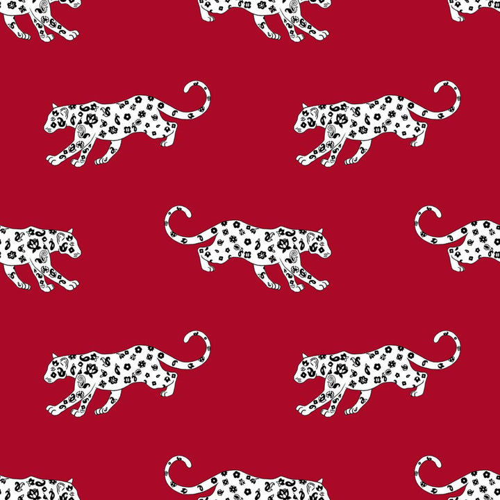 Cool Cat Red Hot by RM CoCo Fabric