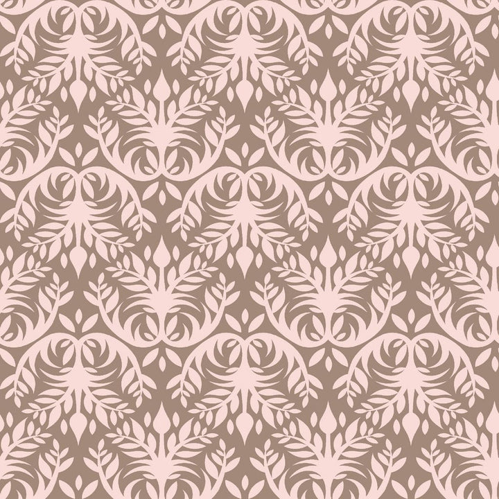 Double Dutch Damask Reversal Chocolate Strawberry by RM CoCo Fabric ColorWorks Spring 2022 RM Studio See Sample 0 Horizontal: 9 and Vertical: 9 0 - Fabric Carolina -