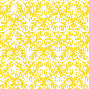 Double Dutch Damask Reversal Goldenrod by RM CoCo Fabric