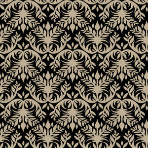 Double Dutch Damask Reversal Black Walnut by RM CoCo Fabric