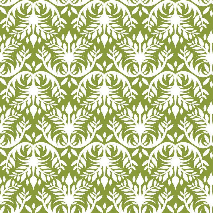 Double Dutch Damask Reversal Ivy by RM CoCo Fabric