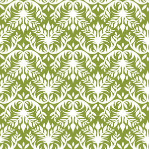 Double Dutch Damask Reversal Ivy by RM CoCo Fabric