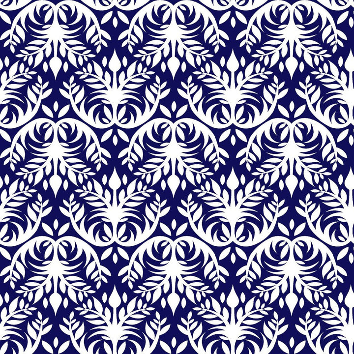 Double Dutch Damask Reversal Indigo by RM CoCo Fabric ColorWorks Spring 2022 RM Studio See Sample 0 Horizontal: 9 and Vertical: 9 0 - Fabric Carolina -