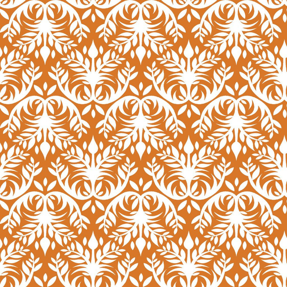 Double Dutch Damask Reversal Orange Slice by RM CoCo Fabric