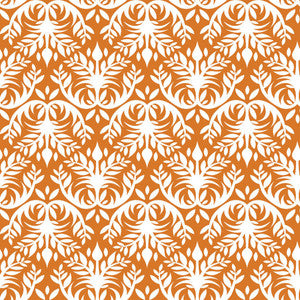 Double Dutch Damask Reversal Orange Slice by RM CoCo Fabric