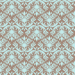 Double Dutch Damask Reversal Robin's Egg by RM CoCo Fabric