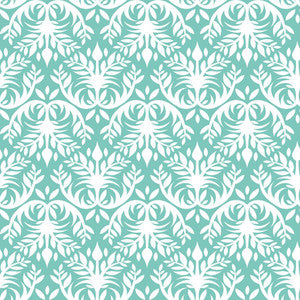 Double Dutch Damask Reversal Sea Glass by RM CoCo Fabric