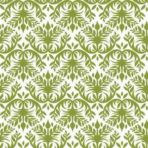 Double Dutch Damask Basil by RM CoCo Fabric