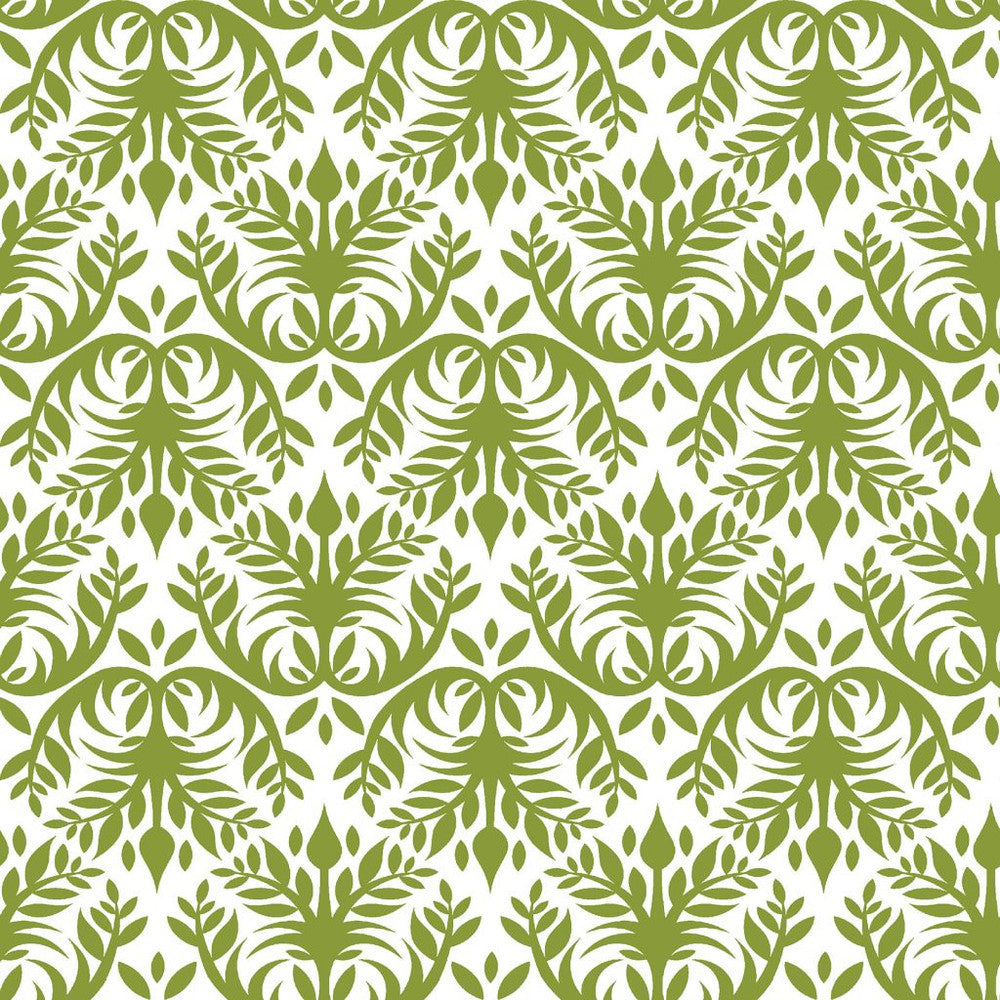 Double Dutch Damask Basil by RM CoCo Fabric