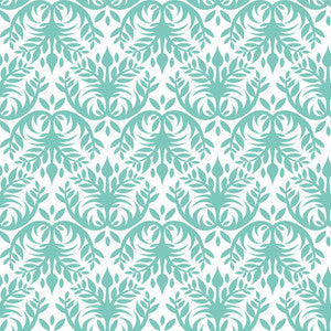 Double Dutch Damask Frosted Jade by RM CoCo Fabric