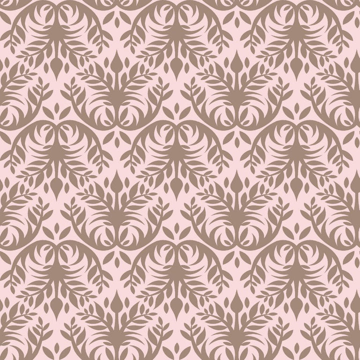Double Dutch Damask Pink Sprinkles by RM CoCo Fabric