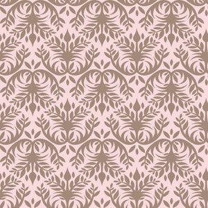 Double Dutch Damask Pink Sprinkles by RM CoCo Fabric