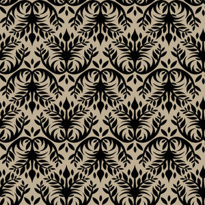 Double Dutch Damask Hazelnut by RM CoCo Fabric