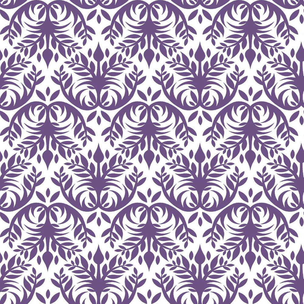 Double Dutch Damask Lilac by RM CoCo Fabric