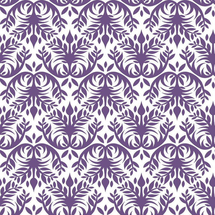 Double Dutch Damask Lilac by RM CoCo Fabric