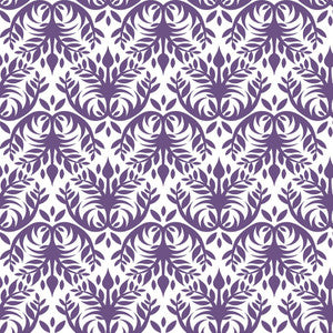 Double Dutch Damask Lilac by RM CoCo Fabric
