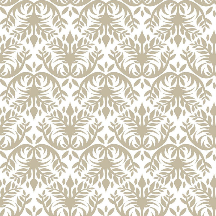 Double Dutch Damask Sandstone by RM CoCo Fabric ColorWorks Spring 2022 RM Studio See Sample 0 Horizontal: 9 and Vertical: 9 0 - Fabric Carolina -