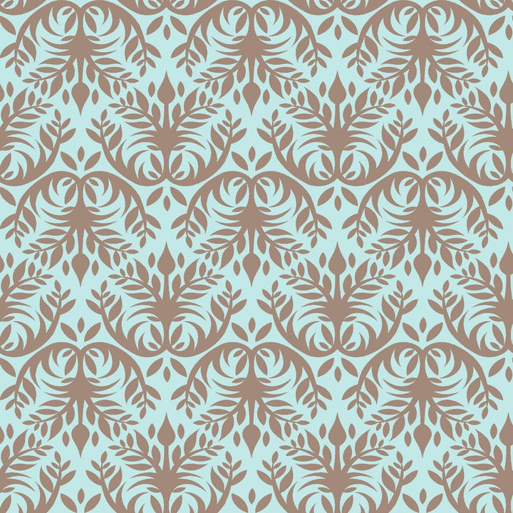 Double Dutch Damask Spa by RM CoCo Fabric ColorWorks Spring 2022 RM Studio See Sample 0 Horizontal: 9 and Vertical: 9 0 - Fabric Carolina -
