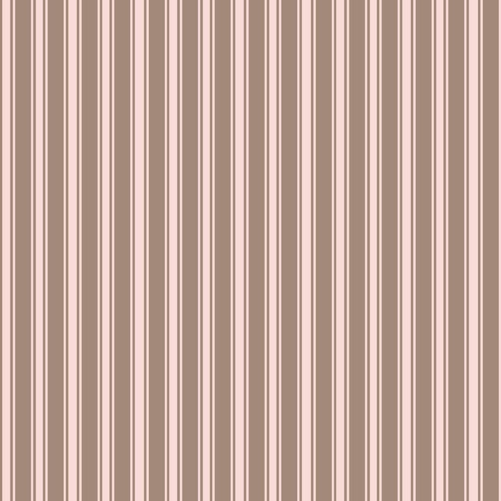 Double Dutch Stripe Reversal Chocolate Strawberry by RM CoCo Fabric