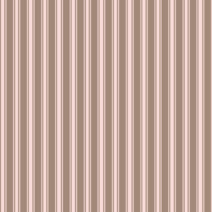 Double Dutch Stripe Reversal Chocolate Strawberry by RM CoCo Fabric