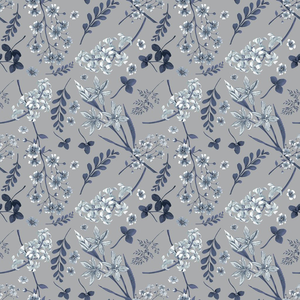 Wildflower Mono Blue Streak by RM CoCo Fabric ColorWorks Spring 2022 RM Studio See Sample 0 Horizontal: 13.5 and Vertical: 13.5 0 - Fabric Carolina -