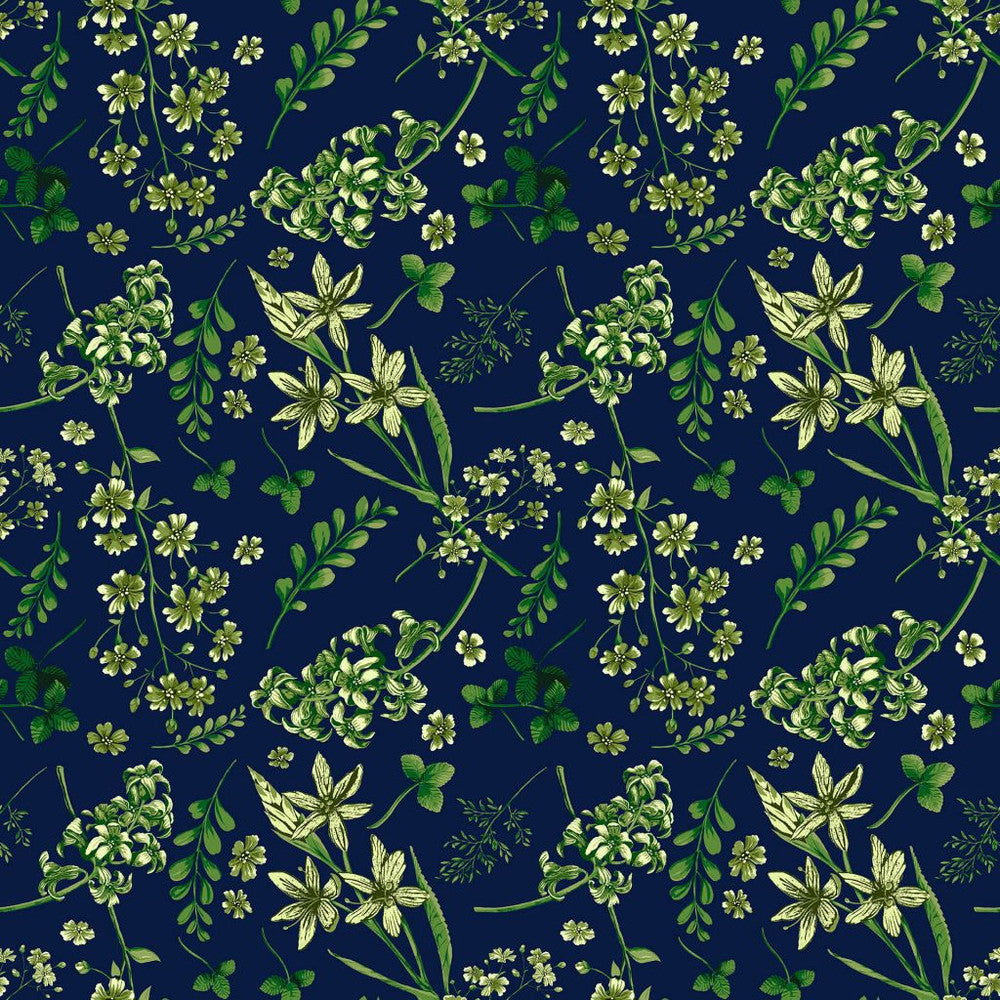 Wildflower Mono Bluegrass by RM CoCo Fabric