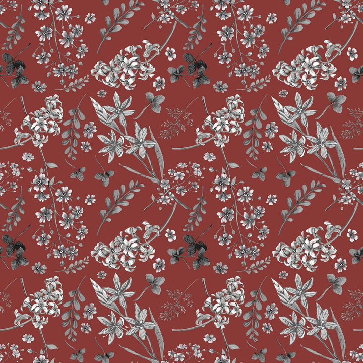 Wildflower Mono Spicy Red by RM CoCo Fabric ColorWorks Spring 2022 RM Studio See Sample 0 Horizontal: 13.5 and Vertical: 13.5 0 - Fabric Carolina -