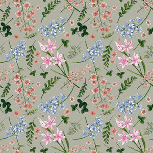 Wildflower Multi Greige by RM CoCo Fabric