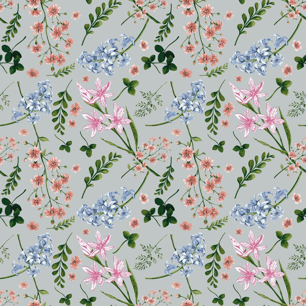Wildflower Multi Platinum by RM CoCo Fabric ColorWorks Spring 2022 RM Studio See Sample 0 Horizontal: 13.5 and Vertical: 13.5 0 - Fabric Carolina -