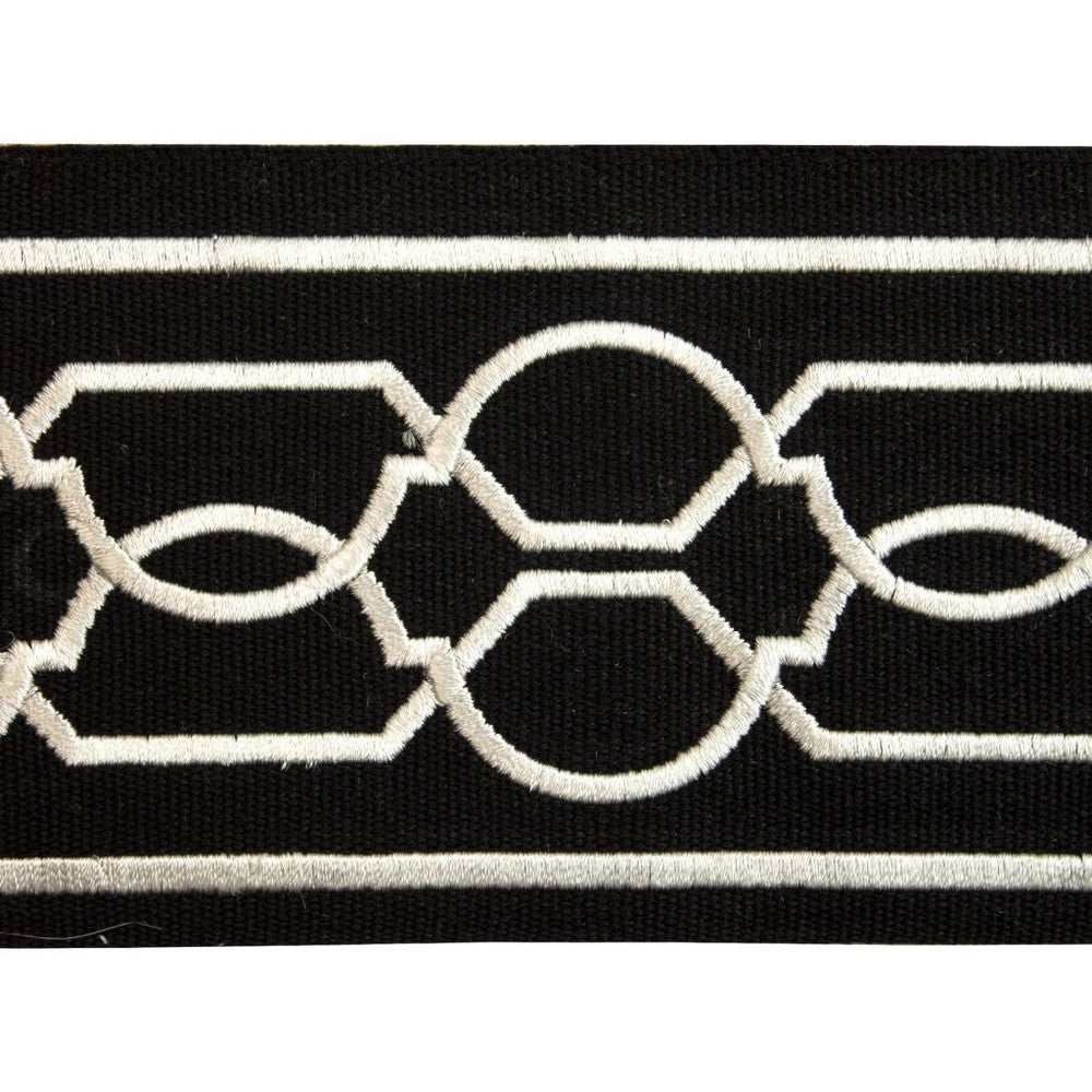 BD118 Border 4" Tuxedo by RM CoCo Trim Creative Threads II 100% Cotton Base 100% Rayon Embroidery See Sample 0 Horizontal: 4 and Vertical: 3.75 4 - Fabric Carolina -