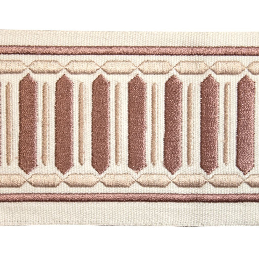 BD122 Border 4" Rose Quartz by RM CoCo Trim Creative Threads III 100% Cotton Base 100% Rayon Embroidery See Sample 0 Horizontal: 4 and Vertical: 0.75 4 - Fabric Carolina -