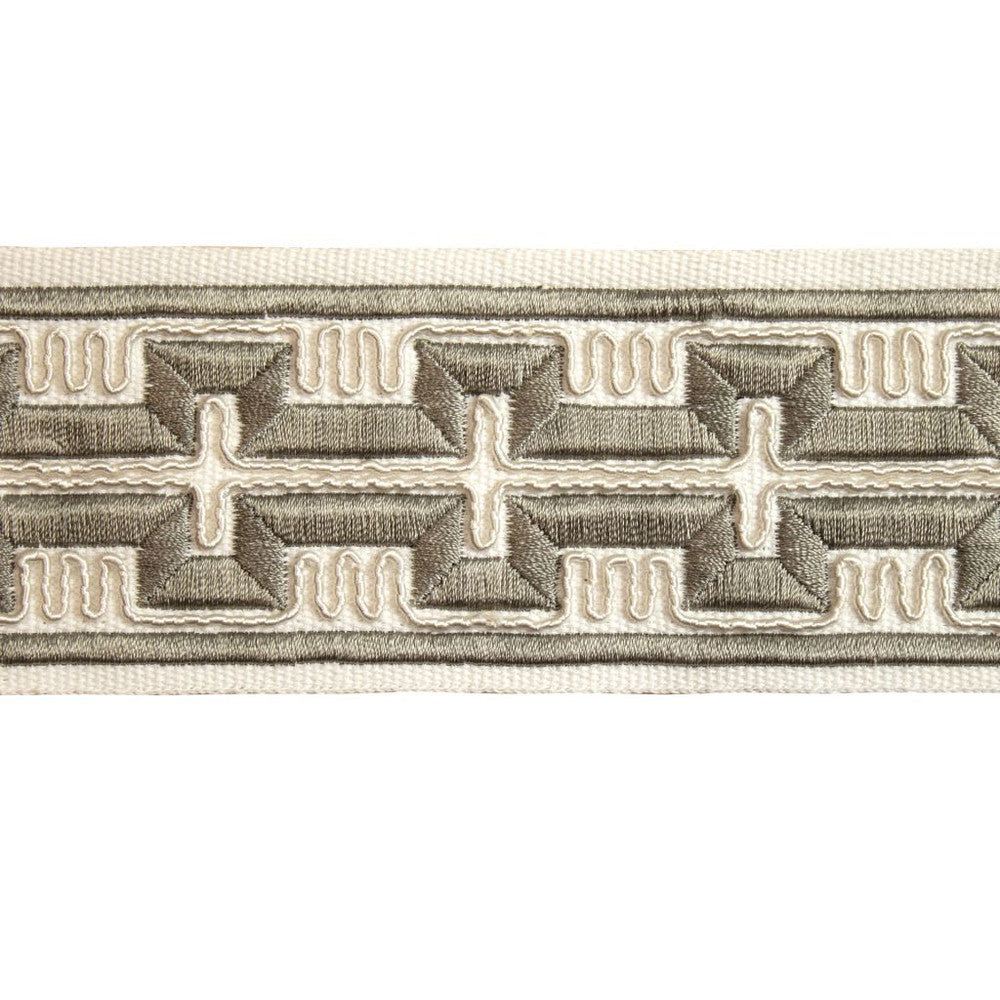 BD123 Border 2.5" Pewter by RM CoCo Trim Creative Threads III 100% Cotton Base 100% Rayon Embroidery See Sample 0 Horizontal: 4 and Vertical: 1.5 2.5 - Fabric Carolina -