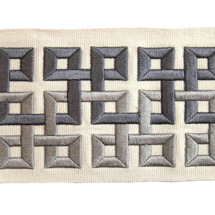 BD127 Border 4" Pewter by RM CoCo Trim Creative Threads III 100% Cotton Base 100% Rayon Embroidery See Sample 0 Horizontal: 4 and Vertical: 2.5 4 - Fabric Carolina -