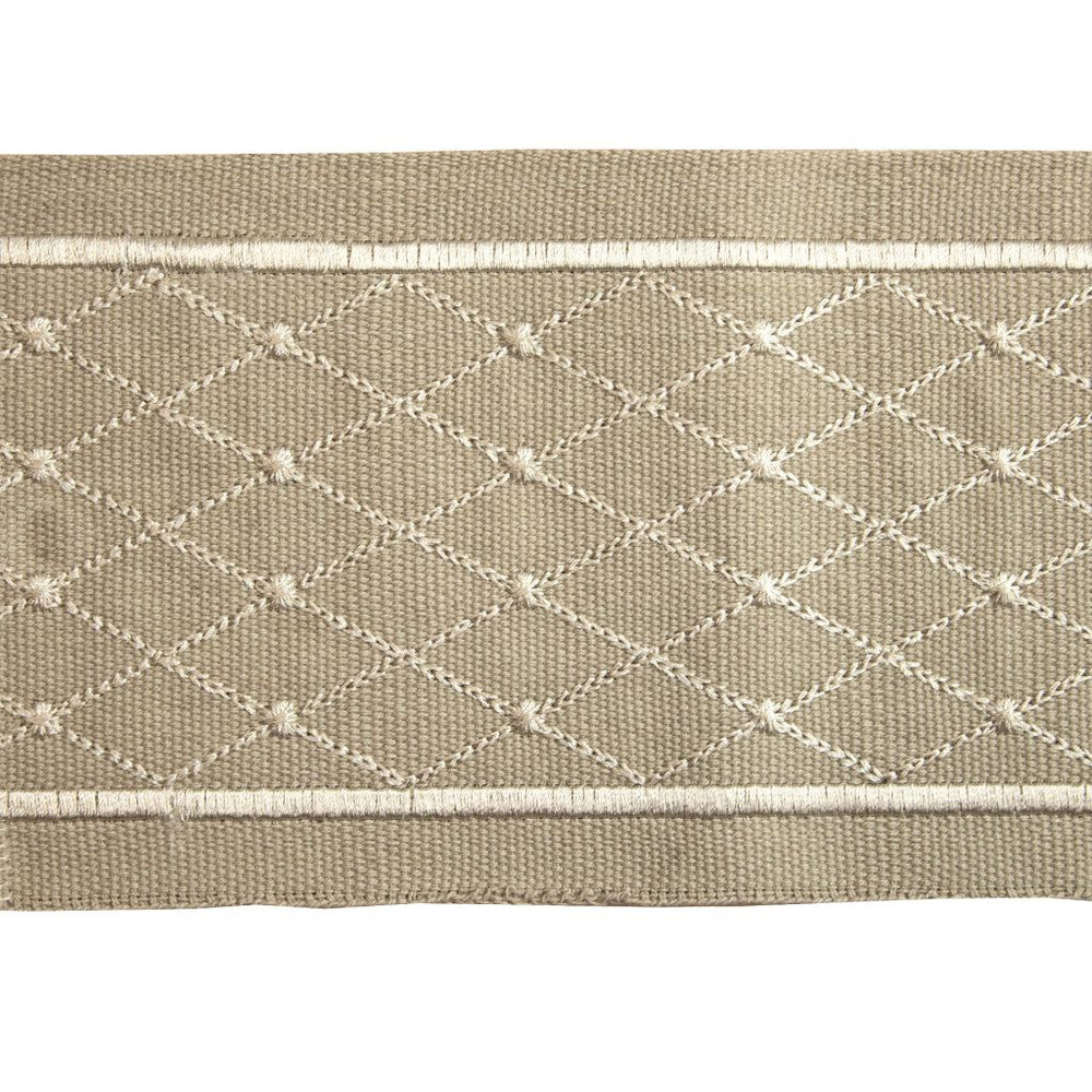 BD129 Border 4" Travertine by RM CoCo Trim Creative Threads IV 100% Cotton Base 100% Rayon Embroidery See Sample 0 Horizontal: 4 and Vertical: 1.25 4 - Fabric Carolina -