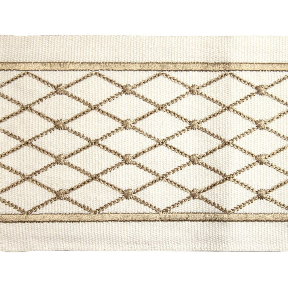 BD129 Border 4" Sandstone by RM CoCo Trim Creative Threads IV 100% Cotton Base 100% Rayon Embroidery See Sample 0 Horizontal: 4 and Vertical: 1.25 4 - Fabric Carolina -