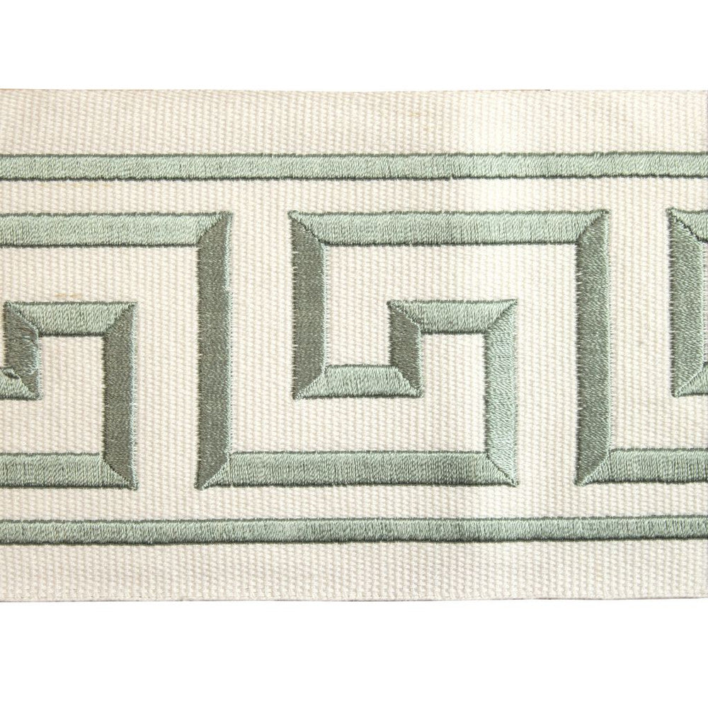 BD130 Border 4" Mint by RM CoCo Trim Creative Threads IV 100% Cotton Base 100% Rayon Embroidery See Sample 0 Horizontal: 4 and Vertical: 3 4 - Fabric Carolina -