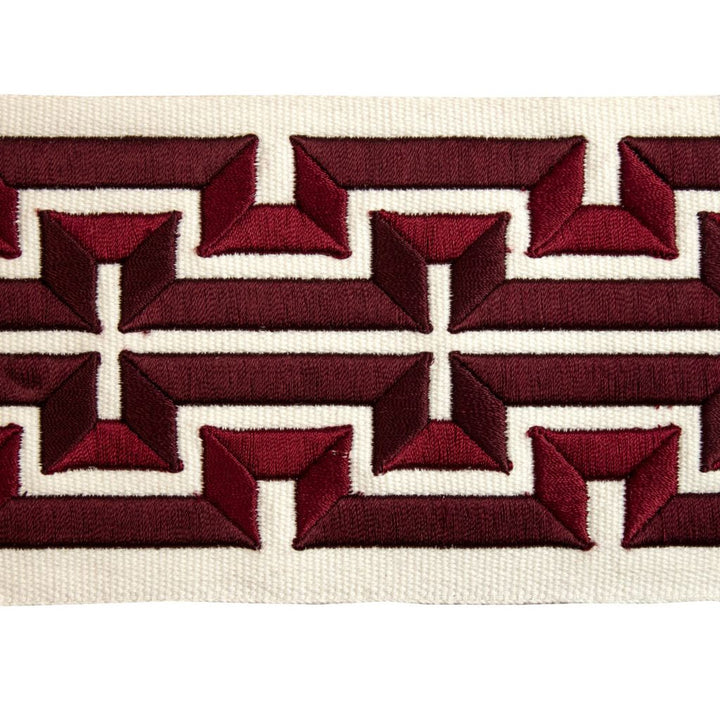 BD132 Border 4" Scarlet by RM CoCo Trim Creative Threads IV 100% Cotton Base 100% Rayon Embroidery See Sample 0 Horizontal: 4 and Vertical: 2.5 4 - Fabric Carolina -