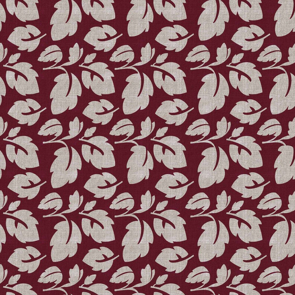 French Leaf Bordeaux by RM CoCo Fabric