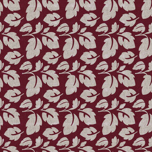 French Leaf Bordeaux by RM CoCo Fabric