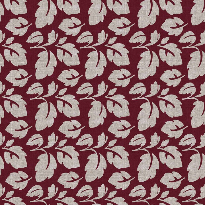 French Leaf Bordeaux by RM CoCo Fabric