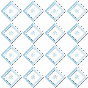 Harlequin Diamond Blue Bell by RM CoCo Fabric