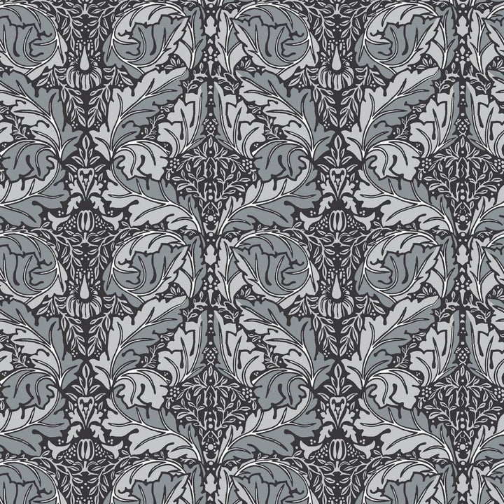 Oakwood Hall Charcoal by RM CoCo Fabric