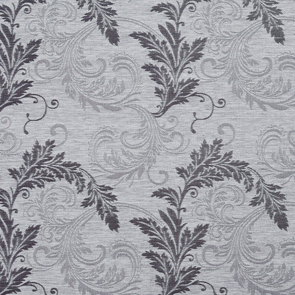 1663 Platinum Leaf by Charlotte Fabric Modern Tapestry 100% Woven Polyester Asia Exceeds 200,000 Wyzenbeek Rubs (Heavy Duty) Horizontal: 14.5" x Vertical: 16" 54 Inches - Fabric Carolina -