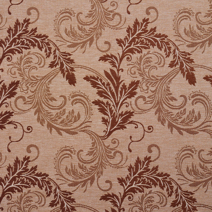 1672 Latte Leaf by Charlotte Fabric Modern Tapestry 100% Woven Polyester Asia Exceeds 200,000 Wyzenbeek Rubs (Heavy Duty) Horizontal: 14.5" x Vertical: 16" 54 Inches - Fabric Carolina -