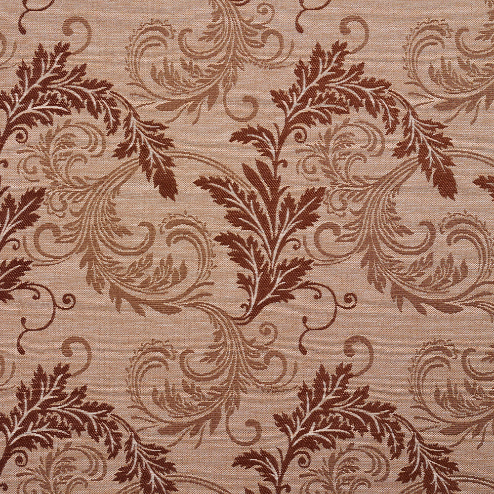 1672 Latte Leaf by Charlotte Fabric Modern Tapestry 100% Woven Polyester Asia Exceeds 200,000 Wyzenbeek Rubs (Heavy Duty) Horizontal: 14.5" x Vertical: 16" 54 Inches - Fabric Carolina -