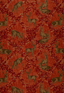 Woburn Meadow Red 169073 by Schumacher Fabric