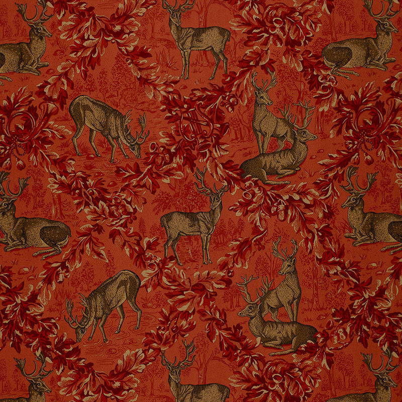Woburn Meadow Red 169073 by Schumacher Fabric ROYAL RETREATS See Sample PERU MEDIUM DUTY </p><p>Repeat: Horizontal: 27" (69CM) and Vertical: 27" (69CM) 55" WIDE (140CM) - Fabric Carolina -