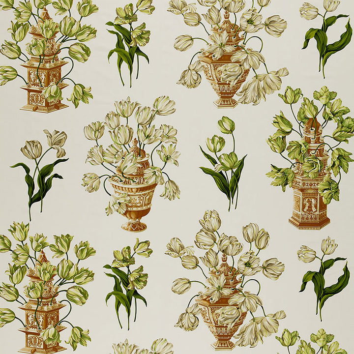 Tulipiers White & Apple 169140 by Schumacher Fabric INTERNATIONAL PRINTS VIII See Sample ITALY MEDIUM DUTY </p><p>Repeat: Horizontal: 56" (142CM) and Vertical: 36" (91CM) 56" WIDE (142CM) - Fabric Carolina -