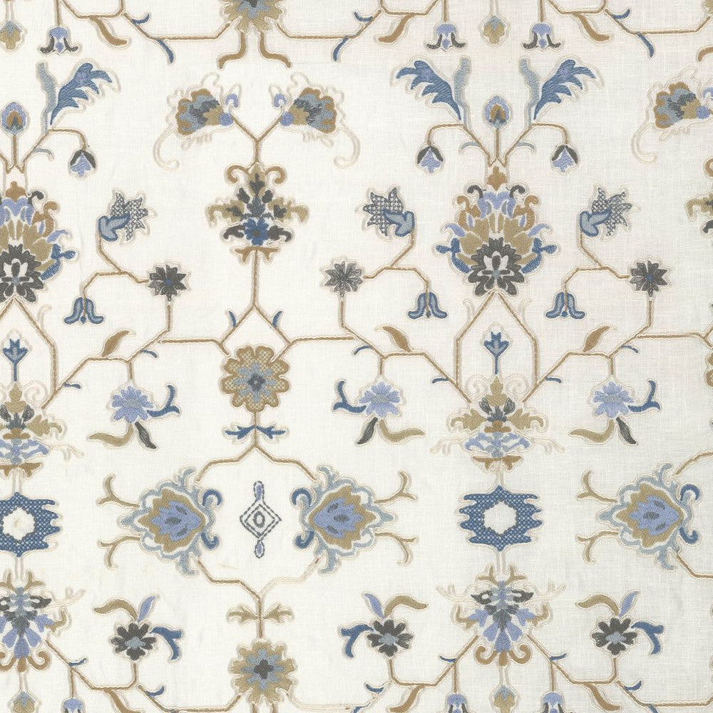 Amaya Pacifica by RM CoCo Fabric Gemstones II Ice Blue Larimar to Lazuli 65% Linen 24% Viscose 6% Spun Polyester 5% Cotton See Sample 0 Horizontal: 16.54 and Vertical: 23.03 58 - Fabric Carolina -