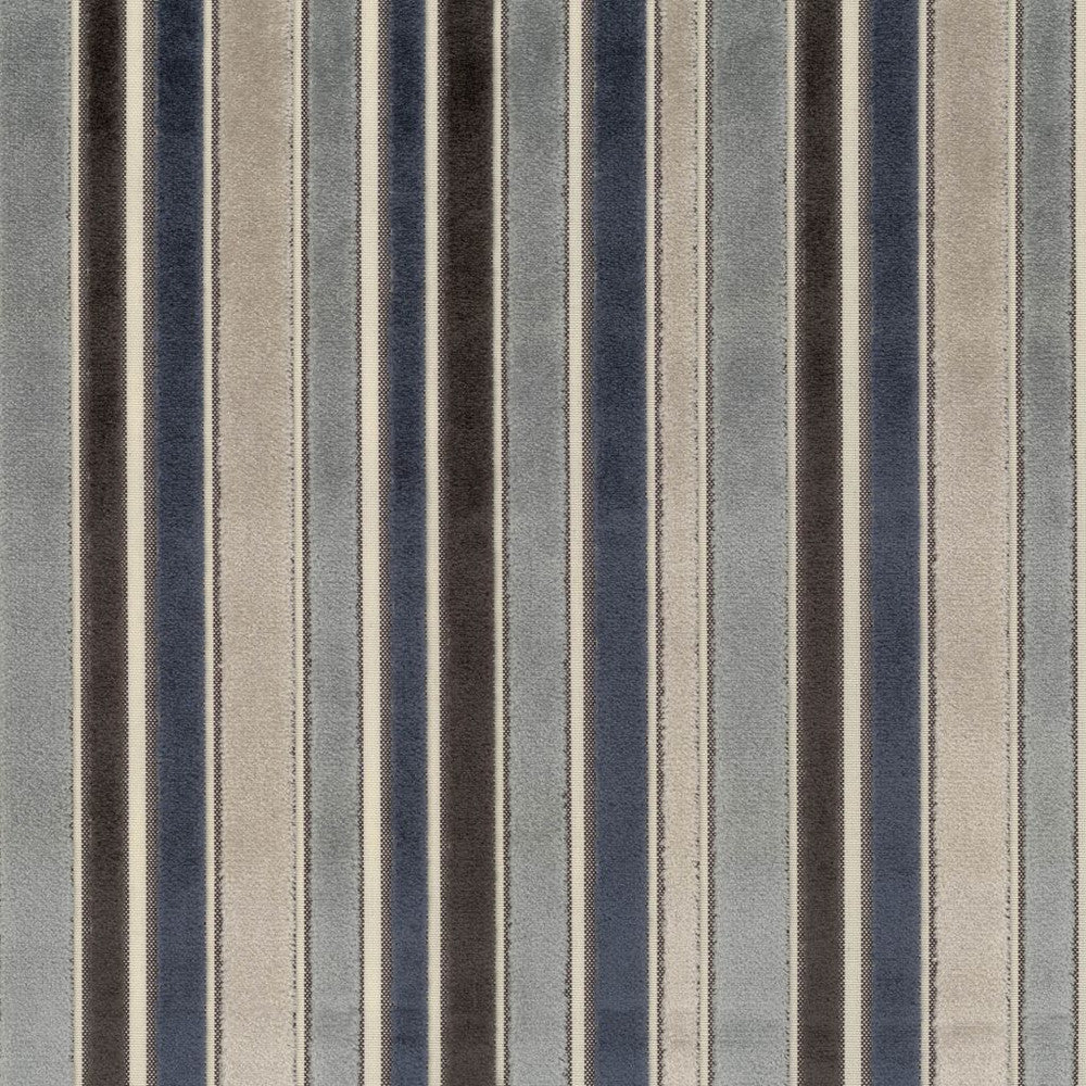 Blenheim Stripe Sapphire by RM CoCo Fabric Gemstones II Ice Blue Larimar to Lazuli 58% Polyester 42% Rayon See Sample 12000 Horizontal: 5.62 and Vertical: 0 54 - Fabric Carolina -